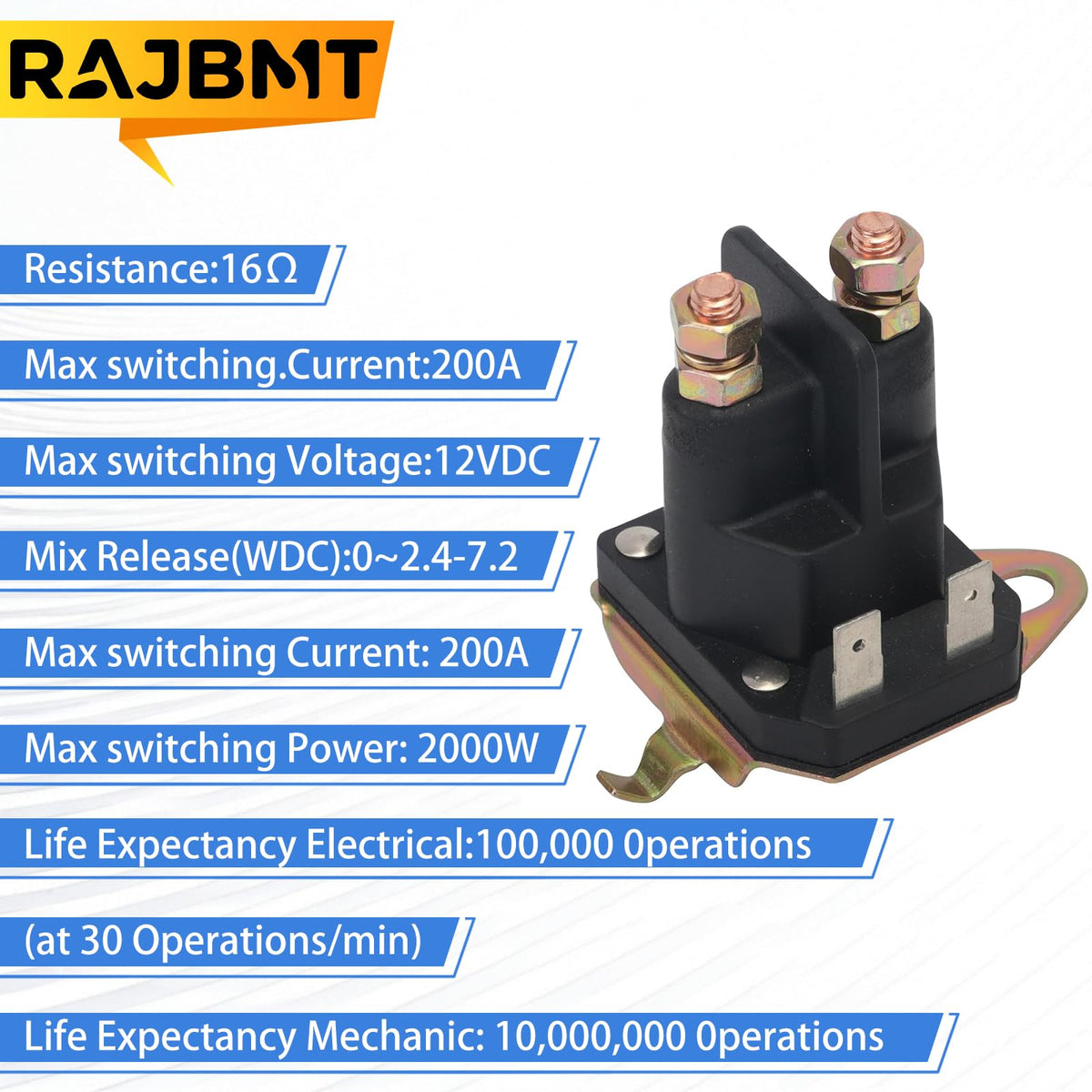 RAJBMT 435-325 solenoid shows four terminals for flexible wiring options