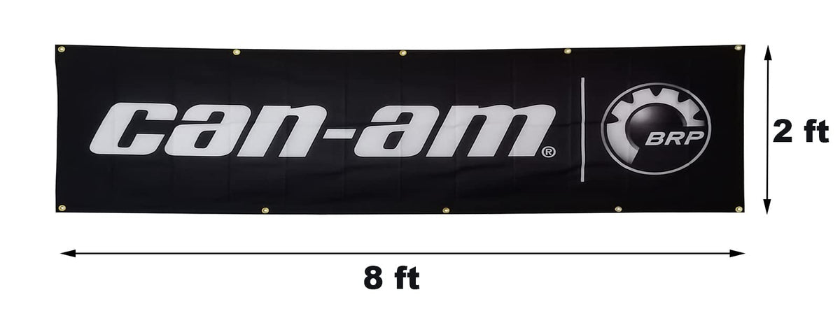 RAJNIE 2x8ft banner flag garage decor for indoor display and event use.