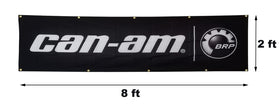 RAJNIE 2x8ft banner flag garage decor for indoor display and event use.