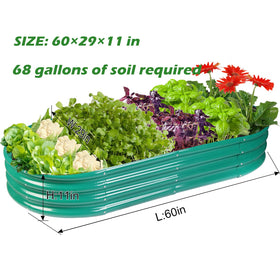 Rakukiri raised bed 60 by 29 by 11 inches, ready for versatile gardening