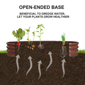 Rakukiri raised garden bed uses recycled material for an eco-minded outdoor planter.