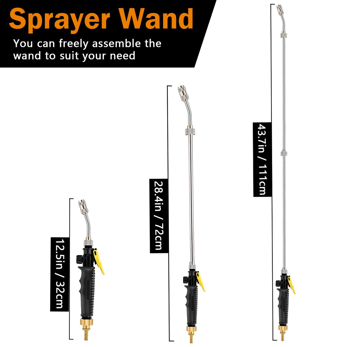 Ramarmro wand brass barbs fit 3/8 and 1/4 hoses for versatile connections