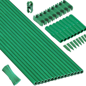 Ranchbtn 15-set garden stakes with adjustable 13.7-inch length for plant support.
