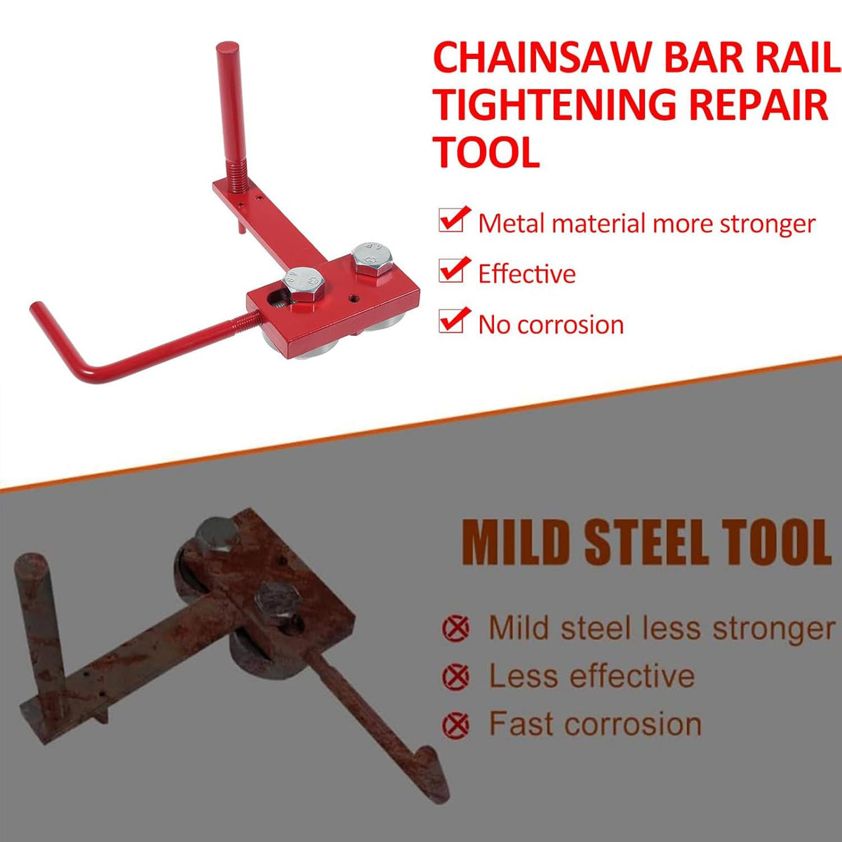RandJ Chainsaw Bar Rail Tool easy operation enables quick setup for DIY users.