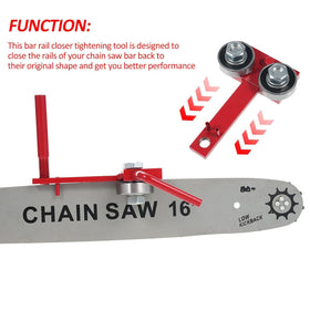 RandJ Chainsaw Bar Rail Tool upgraded metal nut provides rust resistance and longer life.