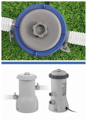 Raneped pool skimmer hose connected to pump for steady filtration