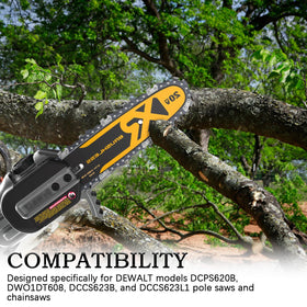Raneped sharp chain DWZCSB8 supports efficient cutting on branches.