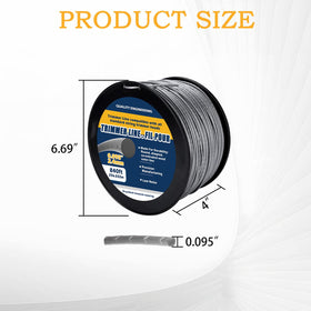 Raneped Titanium Force 840-foot spool enables extended trimming sessions.