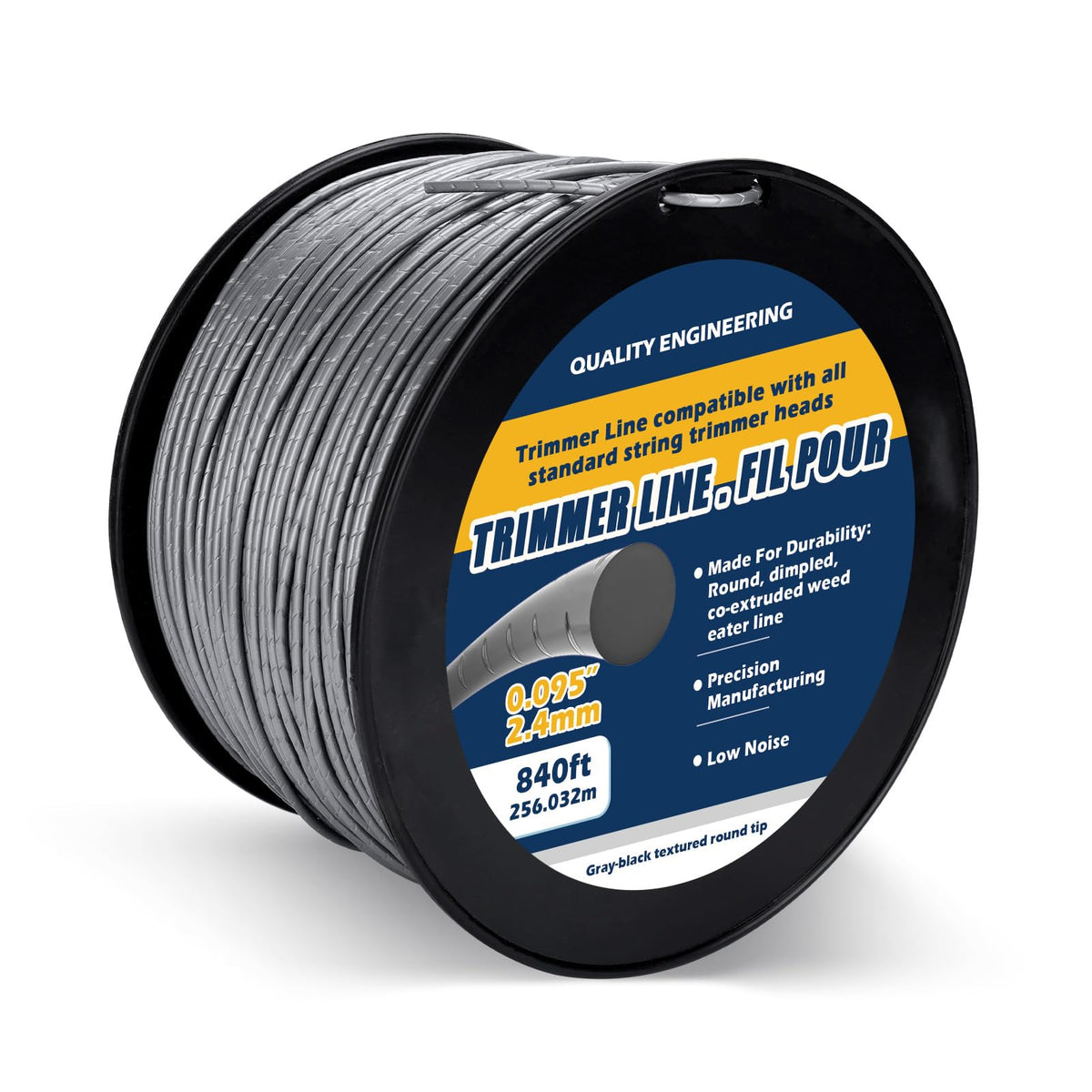 Raneped Titanium Force spool close-up showing durable copolymer construction for longer runs.