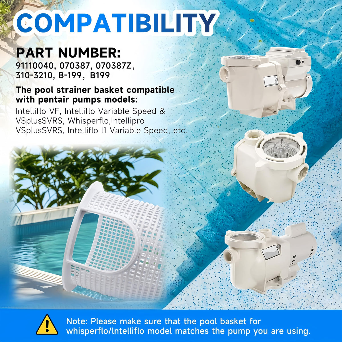 Raneped two-pack baskets; easy replacement for Pentair Whisperflo and IntelliFlo