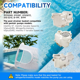 Raneped two-pack baskets; easy replacement for Pentair Whisperflo and IntelliFlo