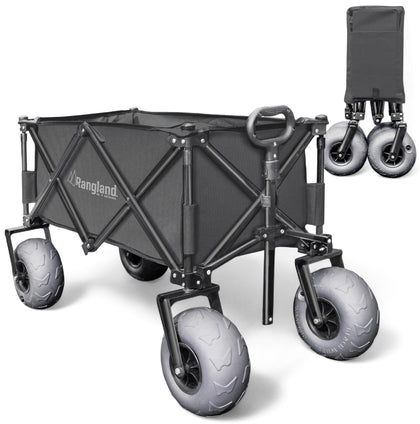 Rangland Beach Wagon sand wheels glide over sand for easy transport