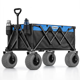 300 lb capacity supports beach gear for family days.