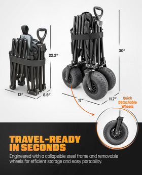 RANGLAND RX850 folds compactly for easy trunk or closet storage.