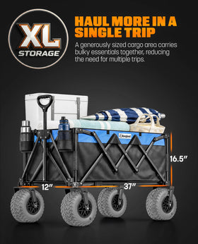 Folding design allows compact storage in trunks or closets.