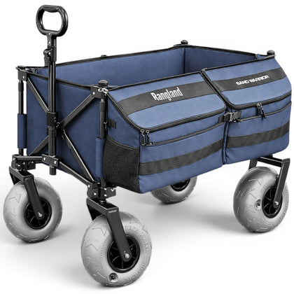 RANGLAND ultimate beach wagon with big wheels on sand, ready to haul gear all day.