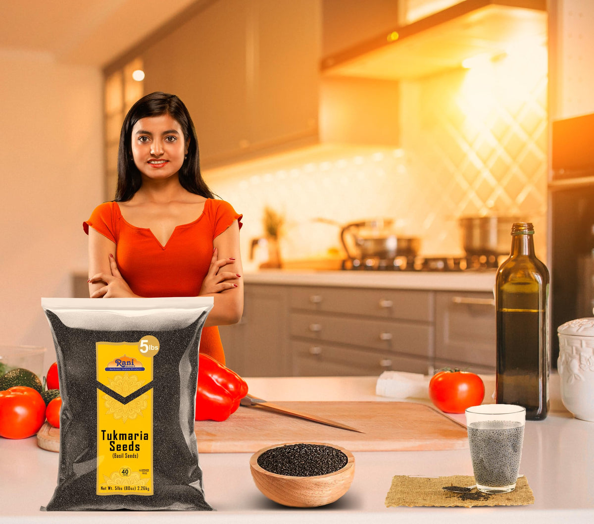 Kosher-certified, gluten-free Tukmaria by Rani Brand.