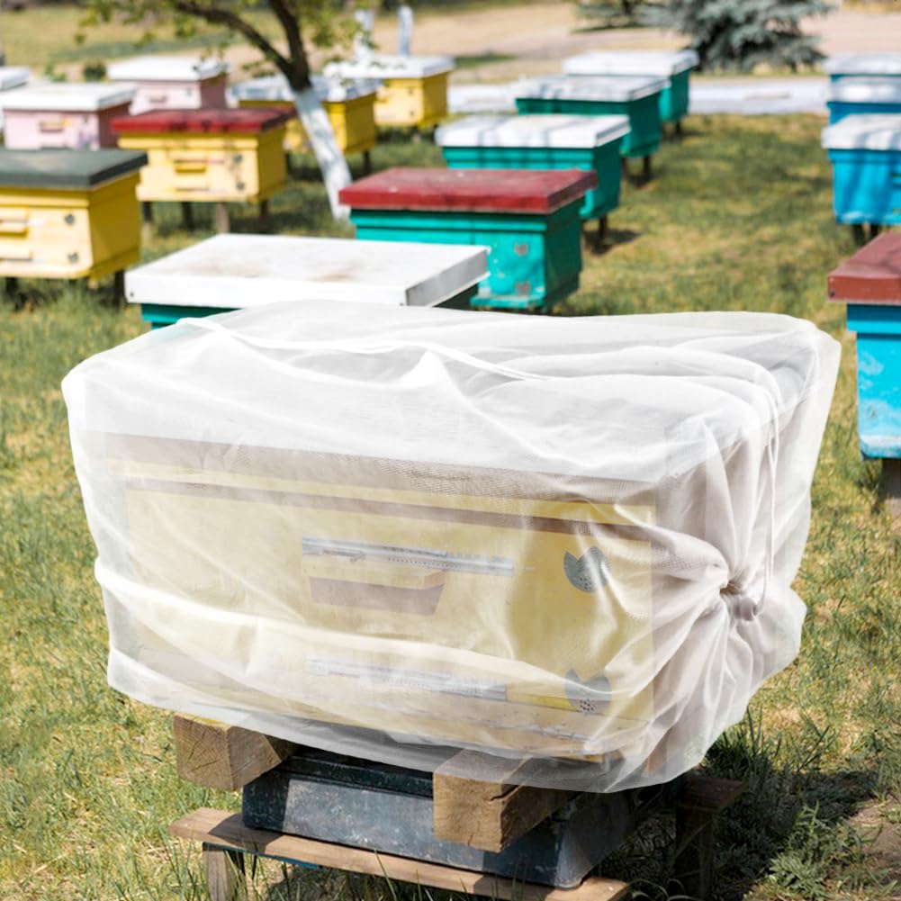 Ranjaner bee transport bag in use safely relocating a hive.