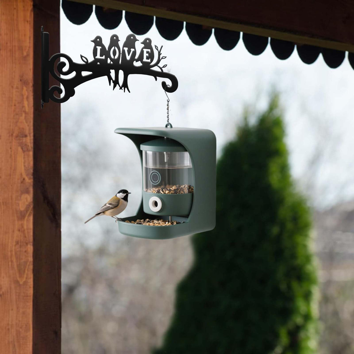 Elegant accent that blends with garden or living room decor.