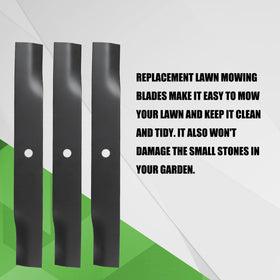 RANSOTO 115-5059-03 high-lift blades for upright grass and cleaner cuts.