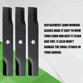RANSOTO blades pack shown compatible with Husqvarna, Dixon, and Kees.