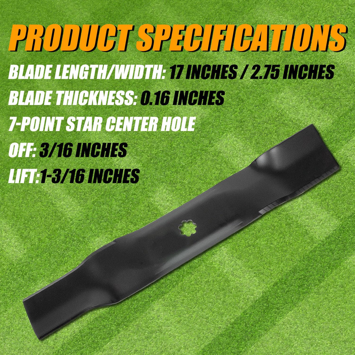 RANSOTO three-pack blades installed on mower demonstrate a clean, even cut.