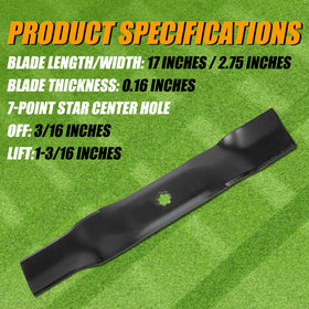 RANSOTO three-pack blades installed on mower demonstrate a clean, even cut.