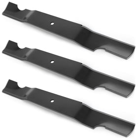 Ranwin 3-pack heavy-duty mower blades front view for durable lawn cutting