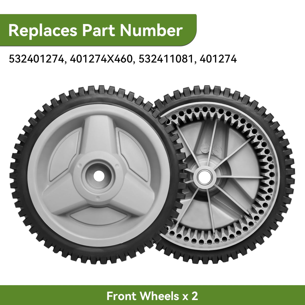 Ranwin 53-teeth wheels provide strong grip for smooth mowing.