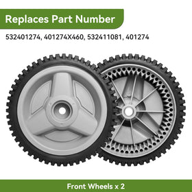 Ranwin 53-teeth wheels provide strong grip for smooth mowing.