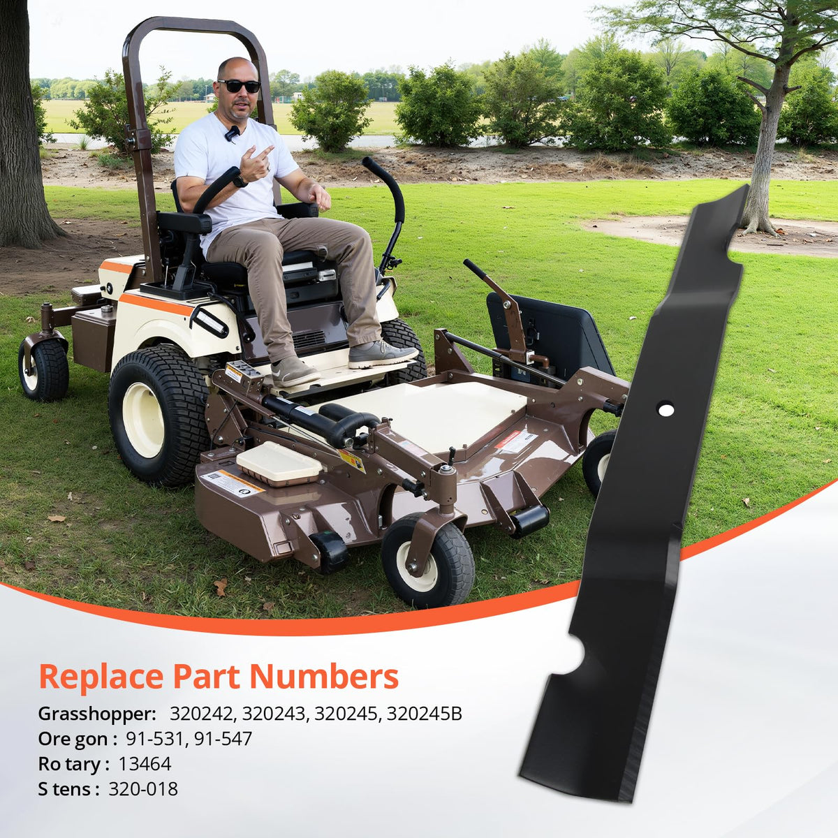 Ranwin quiet-operation blades closeup emphasizing reduced mowing noise
