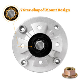 Ranwin spindle blade mount ready for secure blade attachment.