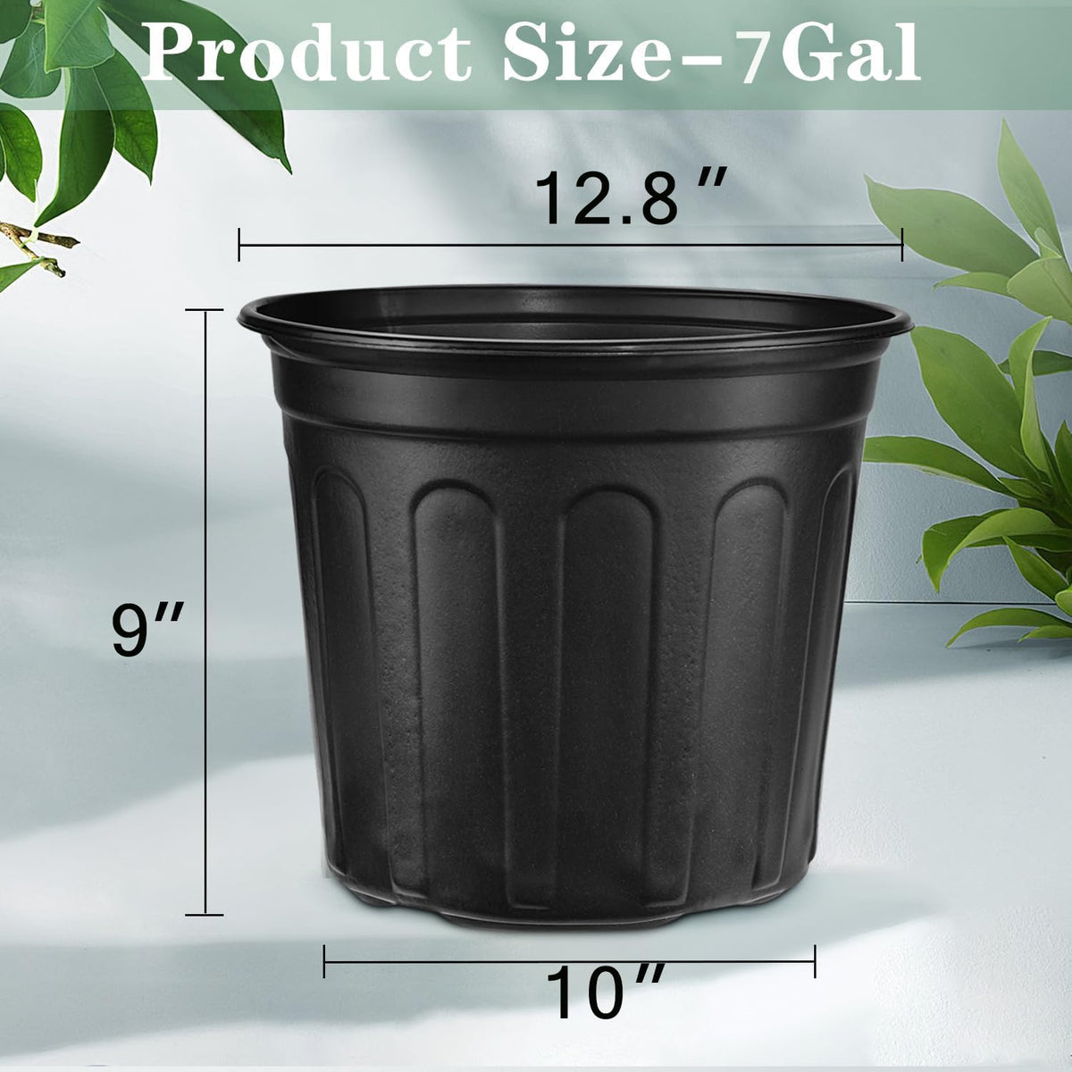 RAOOKIF 7G pot with bottom diameter 10 inches for stable transplanting.