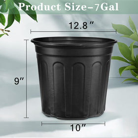 RAOOKIF 7G pot with bottom diameter 10 inches for stable transplanting.
