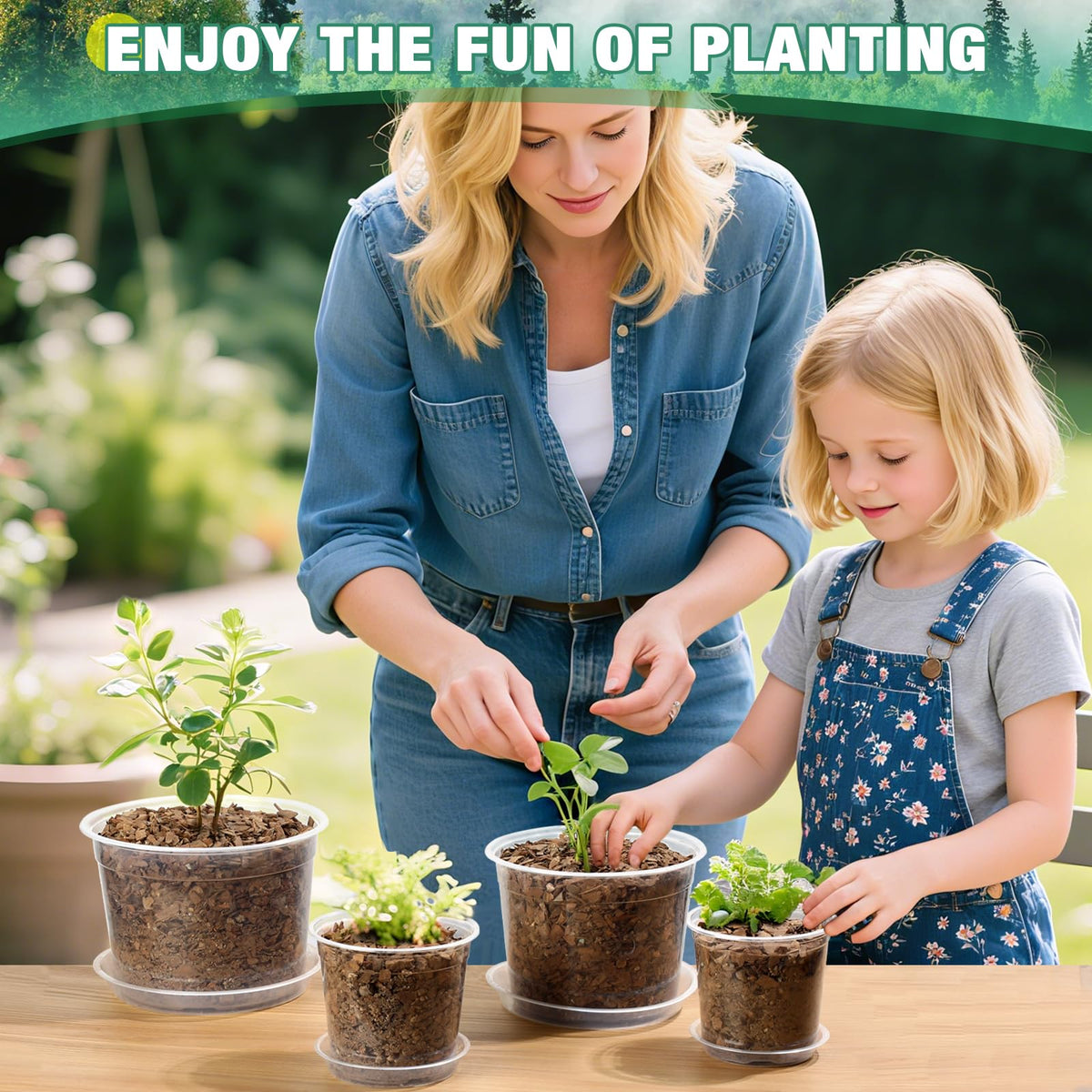 RAOOKIF four-pack large pots designed for versatile growing uses