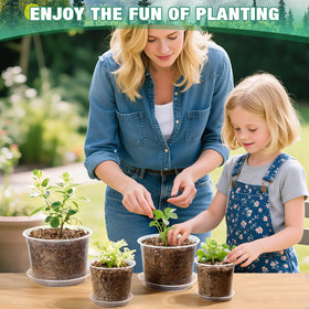 RAOOKIF four-pack large pots designed for versatile growing uses