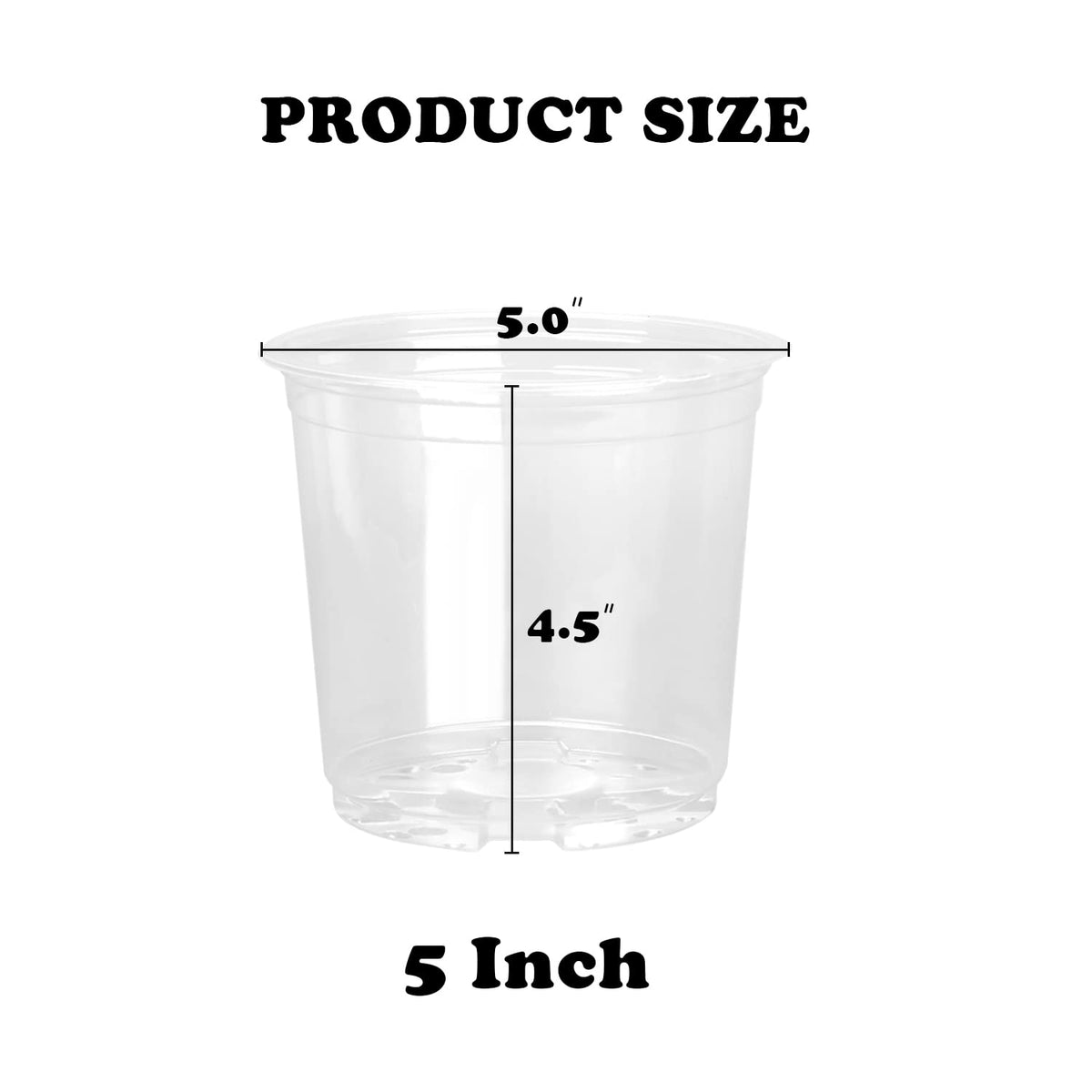 RAOOKIF durable PP nursery pot in 5-inch size for reuse.