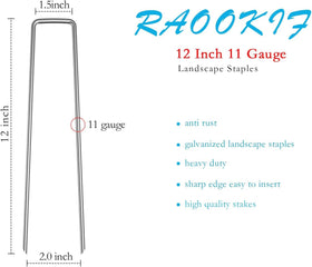 RAOOKIF heavy-duty 11-gauge stakes withstand soil pressure for durable support.