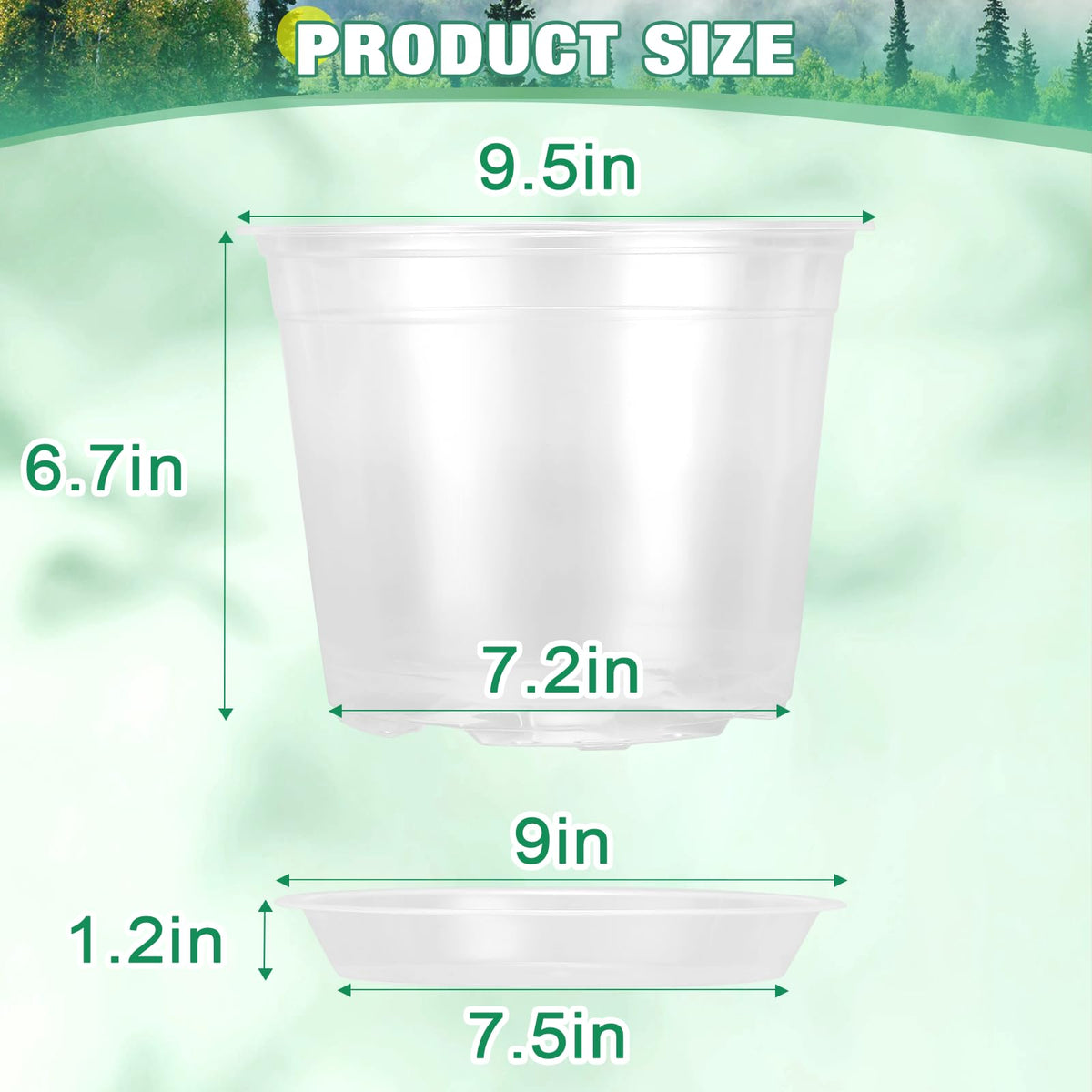 RAOOKIF nursery pot and saucer tray catching excess water