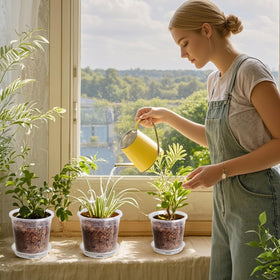 RAOOKIF clear nursery pot close-up highlights transparent walls for root monitoring