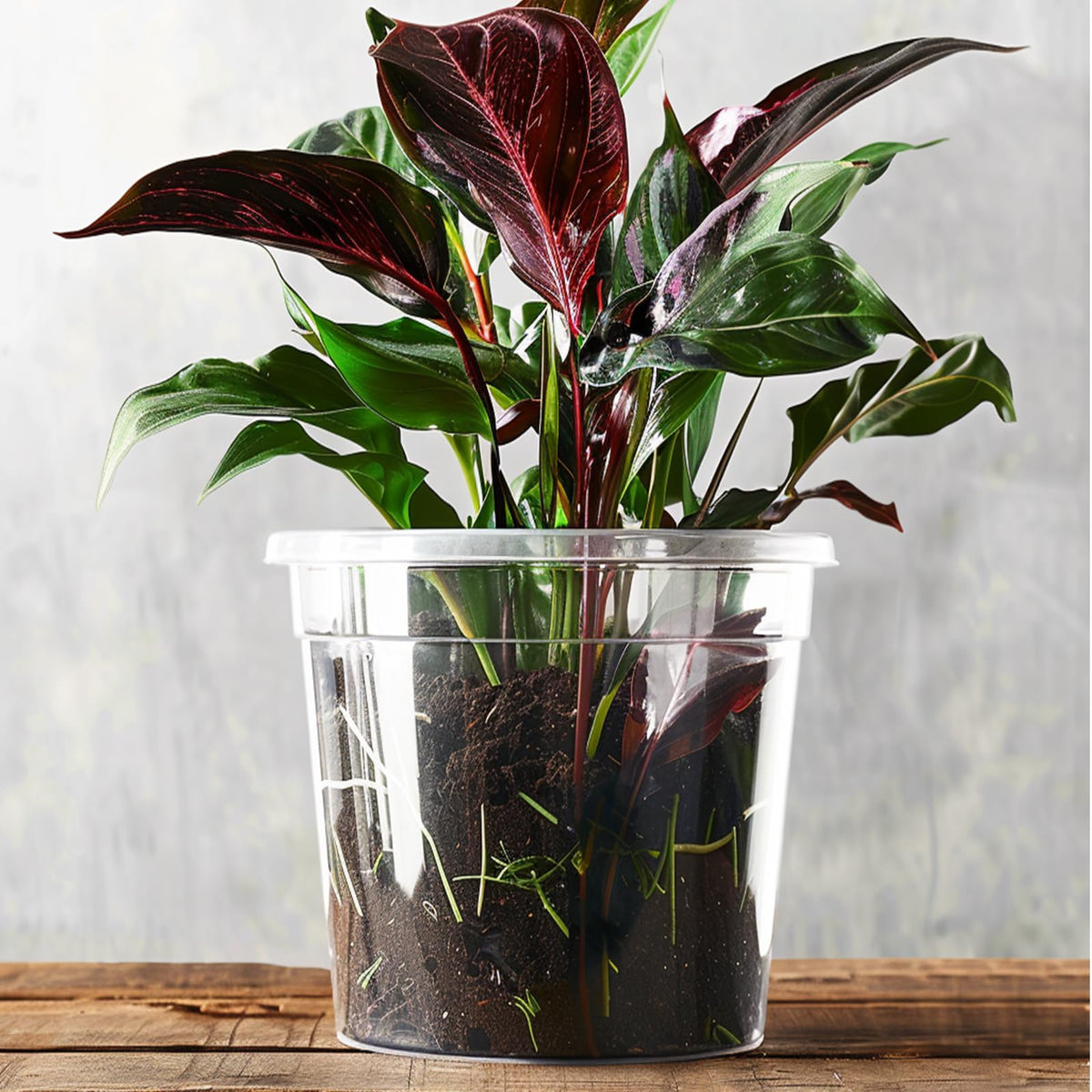 RAOOKIF transparent pots to monitor root growth and plant health quickly.