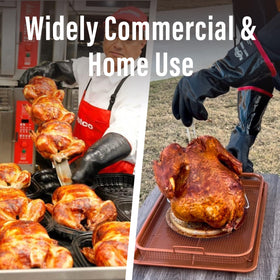 RAPICCA neoprene coating cleans easily after greasy cooking sessions.