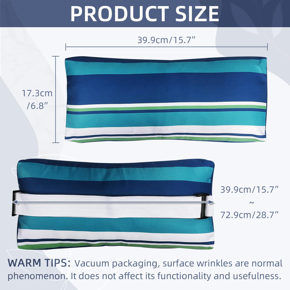 Rasugarlary head pillow uses adjustable elastic strap for a secure chair fit.