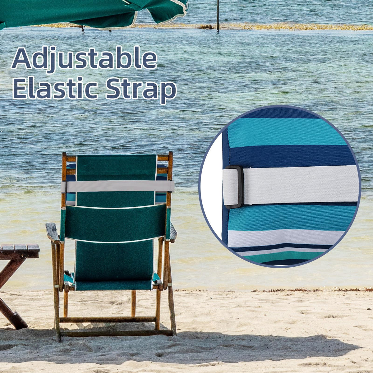 Rasugarlary pillow fits most lounge chairs, beach chairs, and recliners.