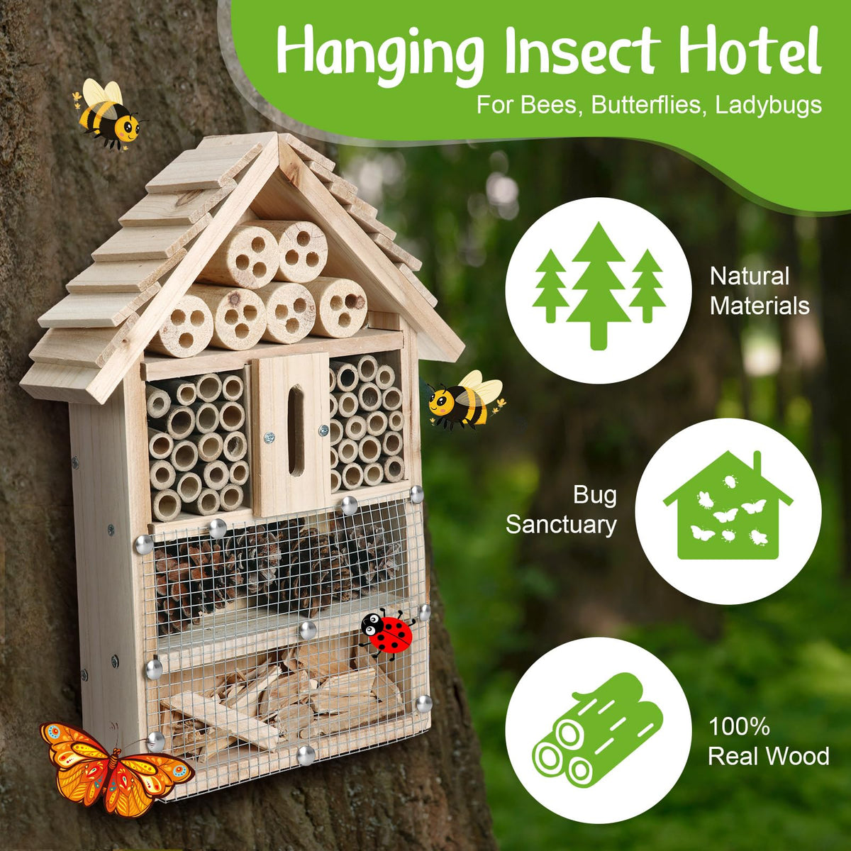 RattanView bug hotel kit glue and screwdrivers, handy for sturdy insect-house assembly.