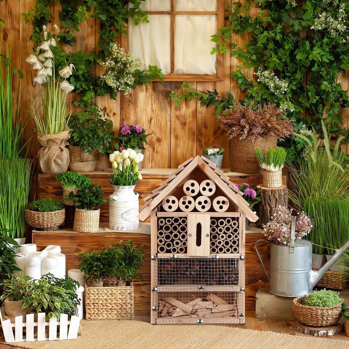 RattanView bug hotel kit backyard biodiversity support in your garden.