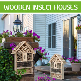 RattanView bug hotel kit birds-eye view shows distinct grid designs for habitats.