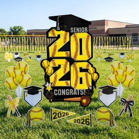 RattanView 42.9'' Senior Night Softball Graduation Yard Sign – Class of 2026