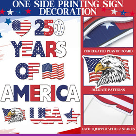 RattanView eagle and flag design enhances patriotic ambiance for gatherings.