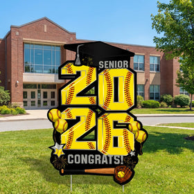 RattanView 42.9'' Senior Night Softball Graduation Yard Sign – Class of 2026
